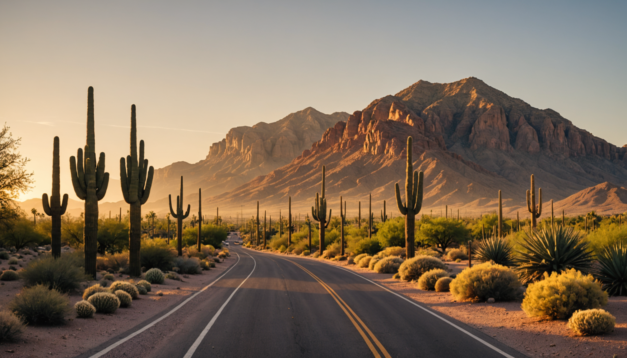 AI-generated image depicting west, first, avenue in Mesa, Arizona